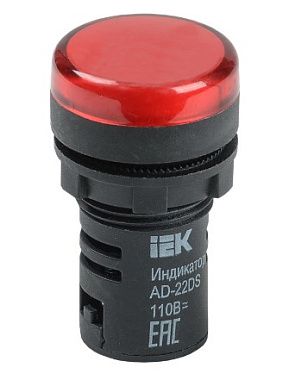 Лампа (LED) матрица d22мм красный 24В AC/DC AD-22DS IEK