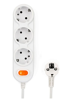 Удлинитель 3* 3 м с з/к с выкл. 16А/3,5кВт Power Cube