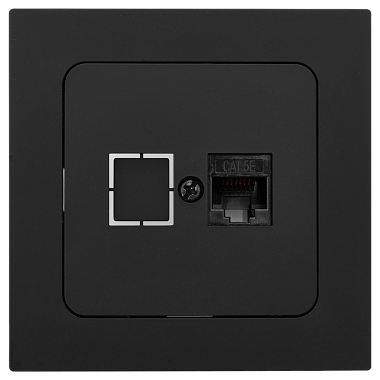 Розетка 1 СП комп. RJ45 кат.5e Bylectrica Astrum карбон
