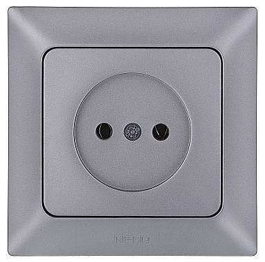 Розетка 1 СП 16А Ne-ad Aras серебро