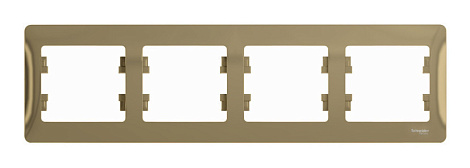 Рамка 4-постовая гориз. SE Glossa титан