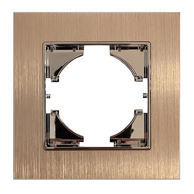 Рамка 3-постовая Gusi Electric Ugra аллюминий, цвет пудровый