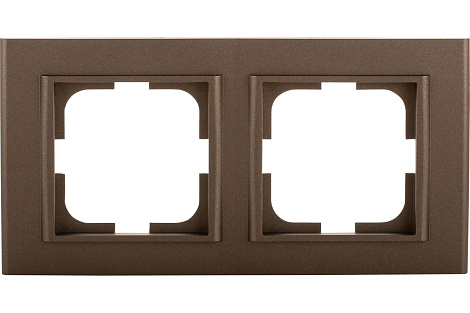 Рамка 2-постовая Ovivo Mina мокко
