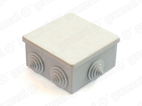 Коробка расп. ОП  85х85х40мм IP54 6 вводов серый Greenel