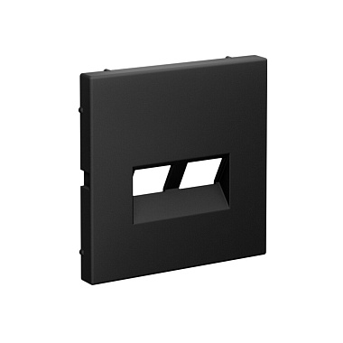 Лицевая панель розетки 2-местной для функций типа Keystone SE ArtGallery карбон