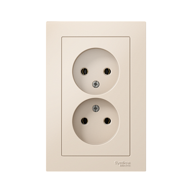 Розетка 2 СП 16А SE AtlasDesign бежевый