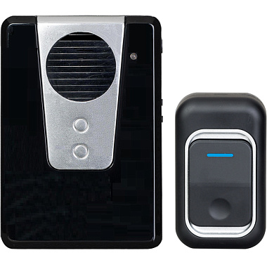 Звонок беспроводной Трио ТР-02Б 25 мелодий дальность 150 м с регулятором громкости настольно-настенный 4-тональная полифония брызгозащищенная кнопка М