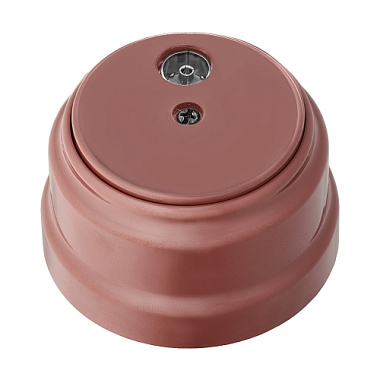 Розетка 1 ОП TV Bylectrica Ретро коричневый