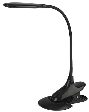 Светильник-прищепка настольный ЭРА NLED-454-9W-BK со светодиодами черный Б0019133