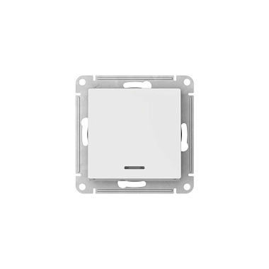 Переключатель 1 СП 10АХ с подсв. сх.6а механизм безвинт. зажим SE AtlasDesign белый