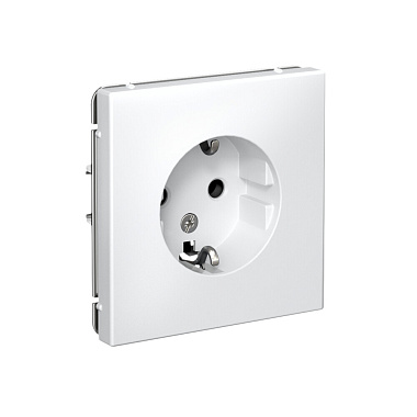 Розетка с заземлением 1 СП 16А механизм SE ArtGallery белый