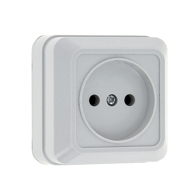 Розетка 1 ОП 10А EKF Рим белый