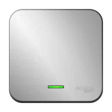 Выключатель 1 ОП 10А с подсв. SE Blanca алюминий