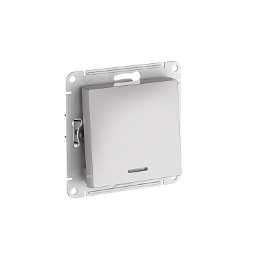 Выключатель 1 СП 10АХ с подсв. сх.1а механизм безвинт. зажим SE AtlasDesign алюминий