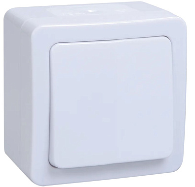 Выключатель 1 ОП IP54 10А IEK ВС20-1-0-ГПБ Гермес Plus белый