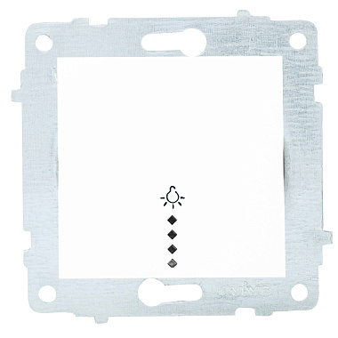 Выключатель 1 СП 10А кнопочный с подсв. механизм Ovivo белый