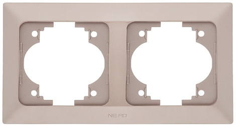 Рамка 2-постовая гориз. Ne-ad Aras бронза