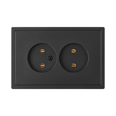 Розетка 2 СП 16А Bylectrica Carre графит