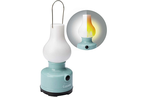 Фонарь кемпинговый с эфф. пламени/3Вт/3*АА/матовый рассеиватель КОСМОС