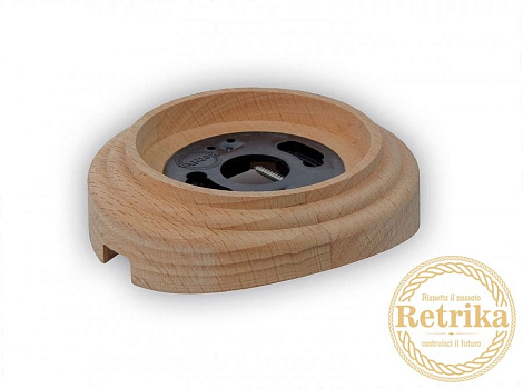 Рамка 1-постовая на бревно 220мм Retrika "Натур. дерево"