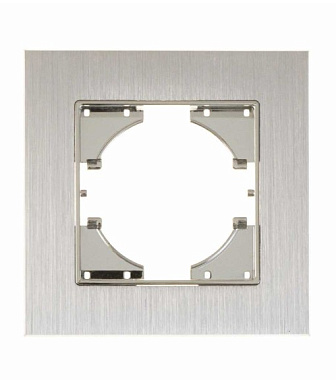 Рамка 1-постовая Gusi Electric Ugra алюминий, цвет серебро