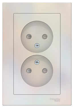 Розетка 2 СП 16А с з/шт SE AtlasDesign жемчуг