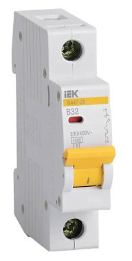 Автоматический выключатель 1P  32A (B) 4,5kA ВА 47-29 IEK
