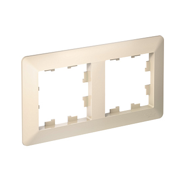 Рамка 2-постовая SE AtlasDesign Air бежевый/дымчатый белый