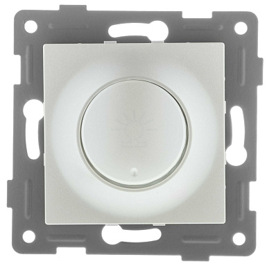 Светорегулятор 1 СП 500Вт поворотный (диммер) механизм Gusi Electric Ugra жемчуг