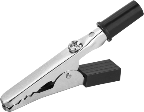 Зажим "крокодил"   5А 55мм (25шт черн/упак) Онлайт 80 853