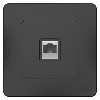 Розетка 1 СП комп. RJ45 кат.5e SE Blanca антрацит