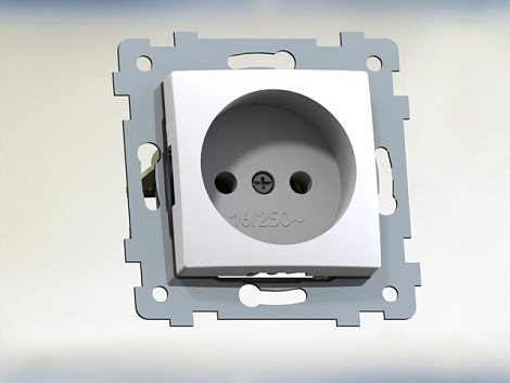 Розетка 1 СП 16А механизм Кунцево-Электро Мария белый