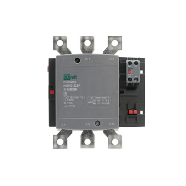 Контактор 225А 220В АС АС3 АС4 1НО+1НЗ КМ-102 DEKraft