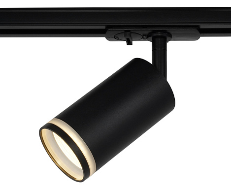 Светильник трековый однофазный под лампу GU10 до 15Вт матовый черный ЭРА Б0054166