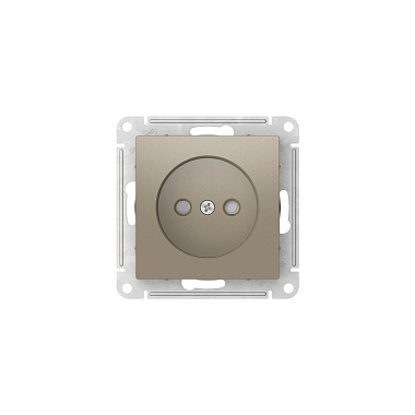 Розетка 1 СП 16А с з/шт механизм безвинт. зажим SE AtlasDesign шампань
