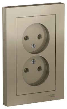 Розетка 2 СП 16А SE AtlasDesign шампань