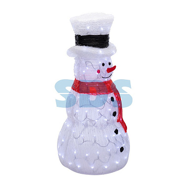 Фигура светодиодная Снеговик в шляпе 38х38х72 см IP65 Neon-Night