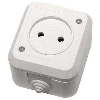 Розетка 1 ОП IP44 16А Makel белый