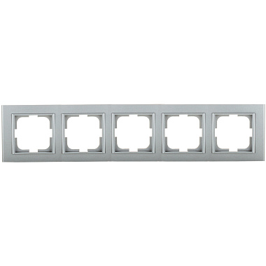 Рамка 5-постовая Ovivo Mina серебро