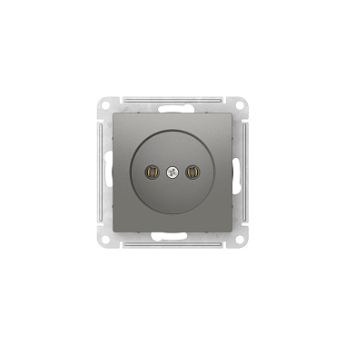 Розетка 1 СП 16А механизм безвинт. зажим SE AtlasDesign сталь