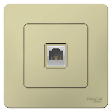 Розетка 1 СП комп. RJ45 кат.5e SE Blanca бежевый
