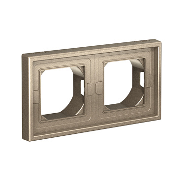 Рамка 2-постовая IP44 SE ArtGallery Aqua шампань