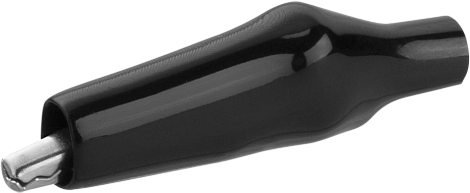 Зажим "крокодил"   5А 40мм (25шт черн/упак) Онлайт 80 871