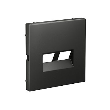 Лицевая панель розетки 2-местной для функций типа Keystone SE ArtGallery базальт