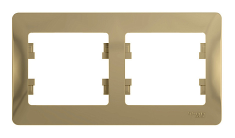 Рамка 2-постовая гориз. SE Glossa титан
