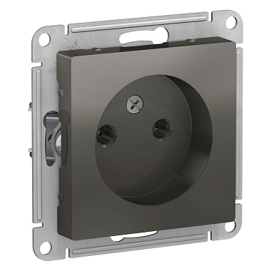 Розетка 1 СП 16А механизм SE AtlasDesign сталь