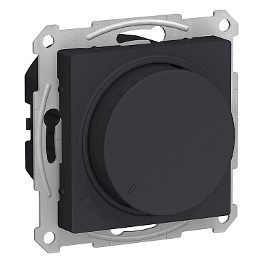 Светорегулятор 1 СП 400Вт пов-наж. (диммер) LED RC механизм SE AtlasDesign карбон