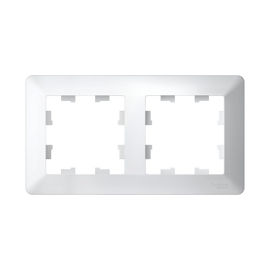 Рамка 2-постовая SE AtlasDesign Air белый/дымчатый белый