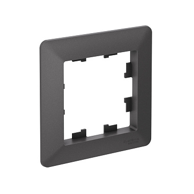 Рамка 1-постовая SE AtlasDesign Air базальт/дымчатый черный