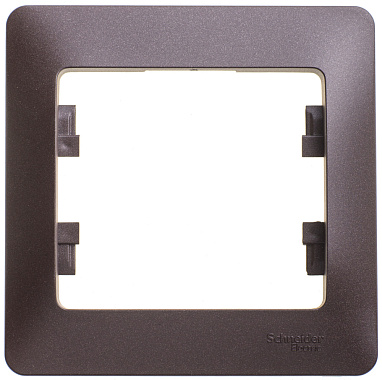 Рамка 1-постовая SE Glossa шоколад НЕ ПРОДАВАТЬ БЕЗ МЕХАНИЗМОВ (518563; 518566; 629760)